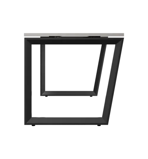 SET-V 348 stůl kancelářský, kovová podnož černá + kontejner pojízdný, 3-zásuvkový, buk royal