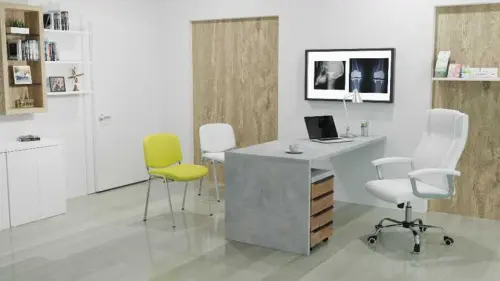 MARCELLA chrom, židle konferenční, AN 068 koženka tm. modrá