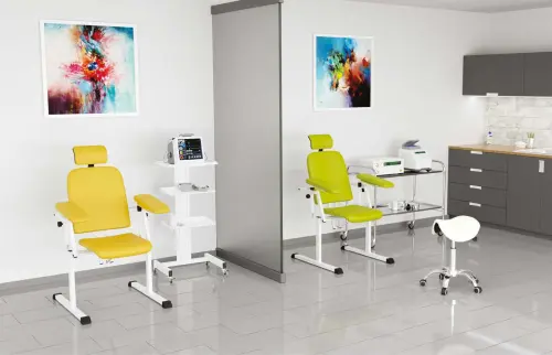 OZC - 08 křeslo odběrové se 2 područkami, tmavě zelené č. 21