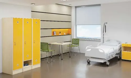 SLS - 44T šatní skříň dřevěná, 1-dveřová, šatní tyč, 1800 x 400 x 500, sokl, korpus buk royal/dveře jarní zeleň