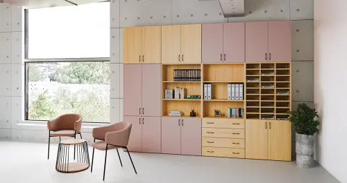 SR 6 - 81 šatní skříň, výsuvné ramínko, 2150x800x400, třešeň šumavská