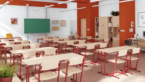 Bedřich židle pevná, malá velikost 4 RAL 1028 - žlutá