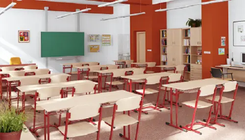 Bedřich židle pevná, malá velikost 7 RAL 3002 - červená