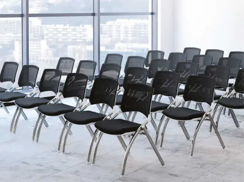 OMAHA židle konferenční, látka MESH černá