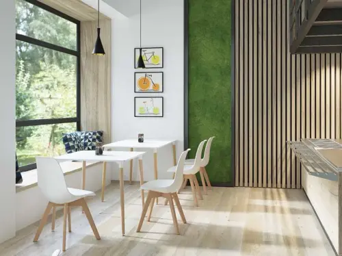 PORTO - 120 stůl s MDF deskou, nohy buk, 120 x 80 cm, bílý