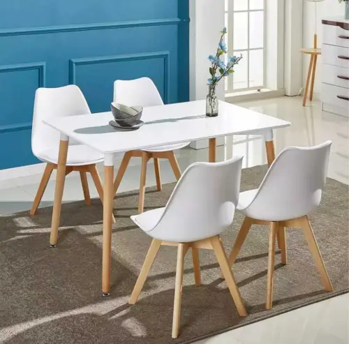 PORTO - 120 stůl s MDF deskou, nohy buk, 120 x 80 cm, černý