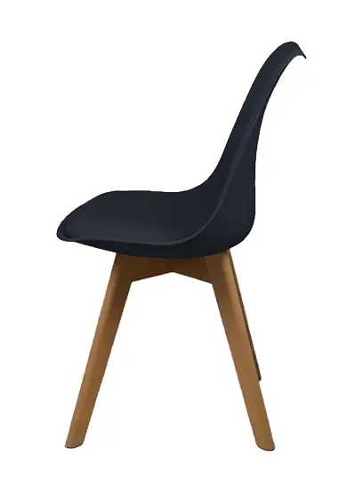 DINO židle konferenční, nohy buk, plast + sedák černý