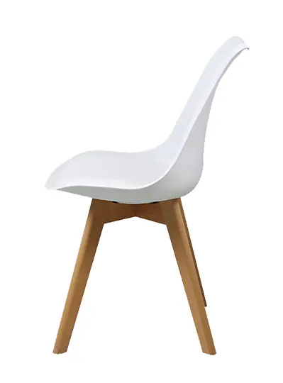 DINO židle konferenční, nohy buk, plast + sedák bílý