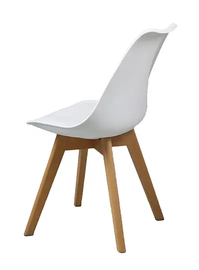 DINO židle konferenční, nohy buk, plast + sedák bílý