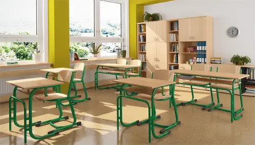 JANA 1 lavice 1-místná, pevná, velikost 3 RAL 5015 - modrá