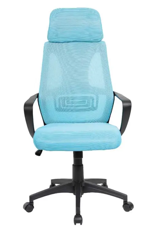 NOEMI - B židle kancelářská, černá kostra, tyrkysová