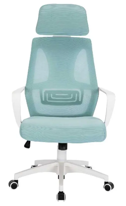 NOEMI - W židle kancelářská, bílá kostra, pastelově zelená