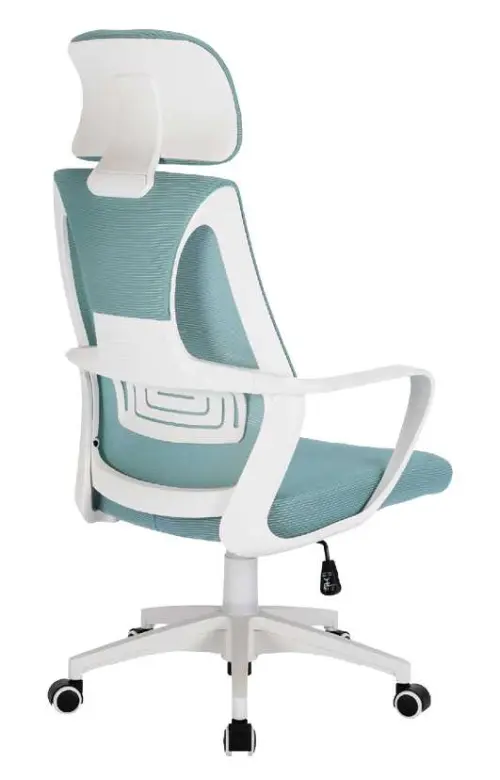 NOEMI - W židle kancelářská, bílá kostra, pastelově zelená