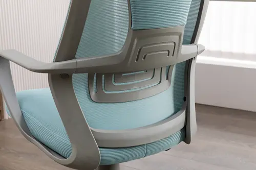 NOEMI - G židle kancelářská, šedá kostra, tyrkysová