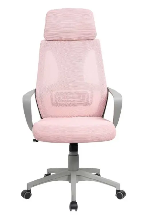 NOEMI - G židle kancelářská, šedá kostra, růžová