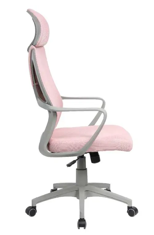 NOEMI - G židle kancelářská, šedá kostra, růžová