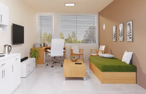 DITA rošt, válenda korpus buk, látka BEST 10 - látka cihlová