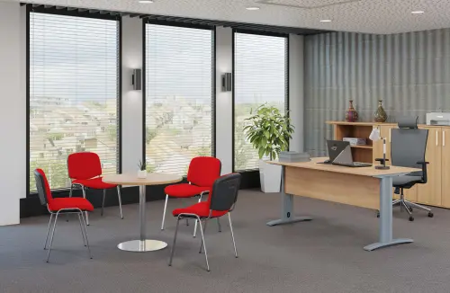 ALTAMIRA židle konferenční, kostra chrom, látka SUE S 2 červená