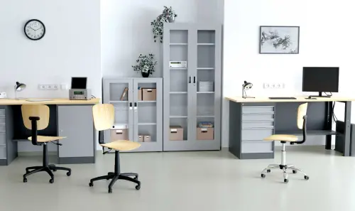 WOOD 01 TK židle, kříž nylon, sedák+opěrák dřevo, tvrdá kolečka