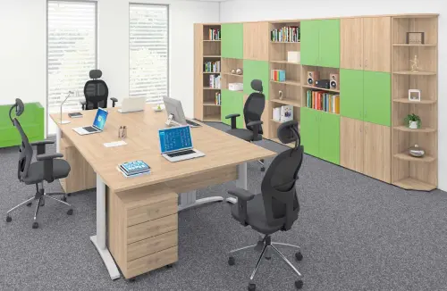 LUCAS LUX židle kancelářská, sedák + podhlavník modrá