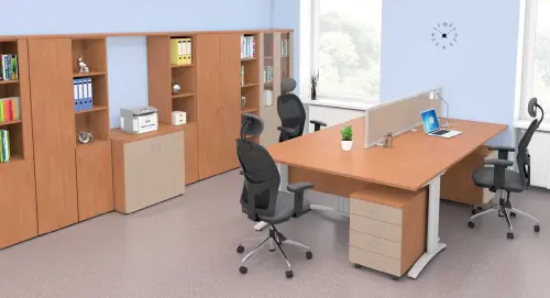 LUCAS LUX židle kancelářská, sedák + podhlavník modrá