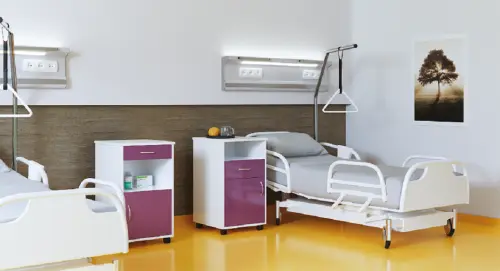 NSL - 13 PV stolek noční k lůžku, pravostranný, lamino - buk Royal