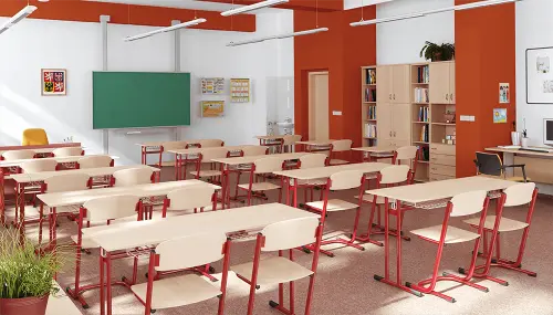 ŠTĚPÁN 2, lavice 2-místná pevná, velikost 2, koš RAL 5015 - modrá