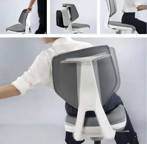 SAMANTA židle balanční, šedá/zelená