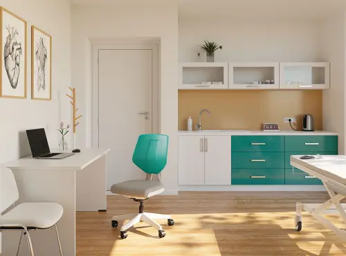 SAMANTA židle balanční, šedá/zelená