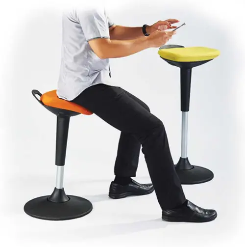 BALI stolička, otočná, látka žluto-zelená