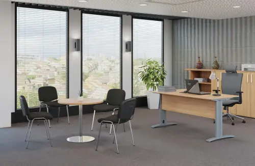 ALTAMIRA židle konferenční, kostra chrom, látka SUE 1 černá