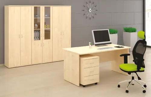 TN 2 - 3D kancelářská skříň, 1-dveřová, pravá, 750x360x400, třešeň šumavská