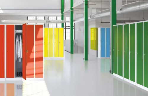 SJS - 180 - 60 skříň šatní, šíře 60 cm, 2-dílná, šedá/červená