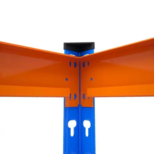 HEAVY regál 2160x1600x500/5 polic/400 kg, modrá/oranžová