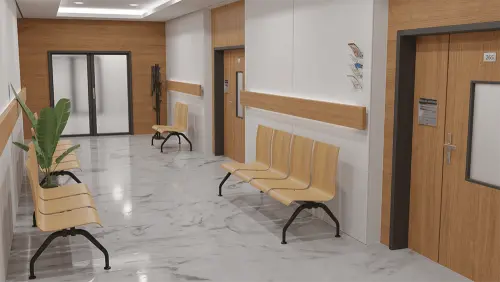 MONTE 2, dřevěná lavice do čekárny, 2-sedák, přírodní buk, kostra černá