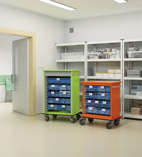 DEXTER 25 vozík boxový, roletový, 1180x780x620 mm, žlutá odio