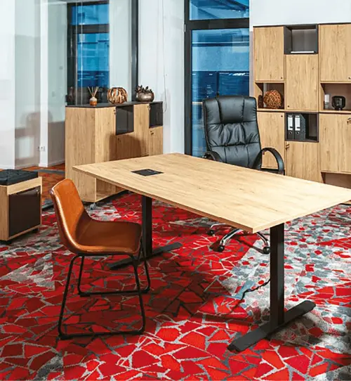 VSS 160/80 výškově stavitelný stůl, podnož antracitový lak, ořech světlý