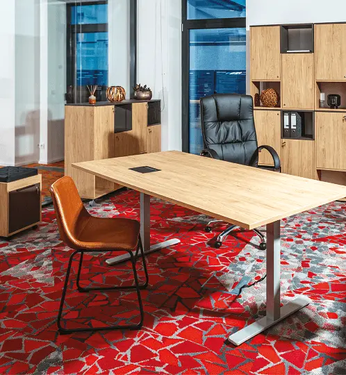 VSS 220/80 výškově stavitelný stůl, podnož stříbrný lak, bříza irská