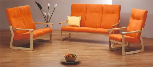 BE - 1 křeslo, koženka OTO T 5 - koženka žluto-oranžová