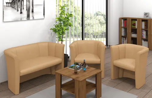 CECIL - 1 stolek konferenční 65x65 cm, deska 25 mm lamino - ořech královský