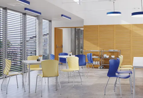 ASTRID CR židle konferenční, kostra chromová, plast tmavě modrý