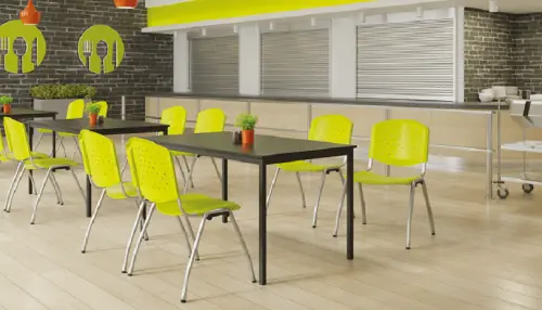 FLORIDA N židle konferenční, kostra černá, plast oranžový