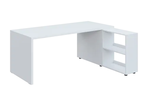 QRL 8 - 183 stůl pracovní, pravý lamino - bílá/červená flamengo