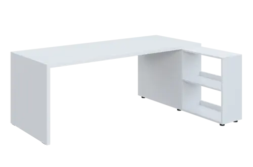 QRL 8 - 203 stůl pracovní, pravý lamino - bílá/červená flamengo