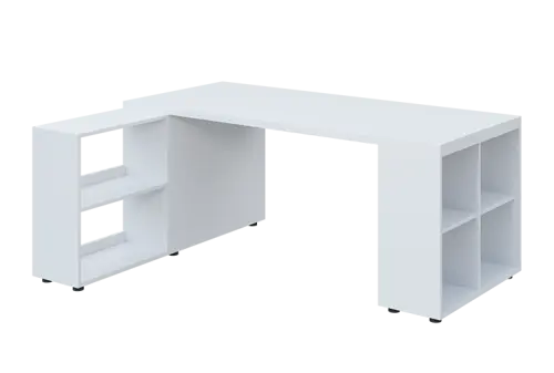 QRLT 8 - 183 stůl pracovní, levý lamino - bílá/žlutá odio