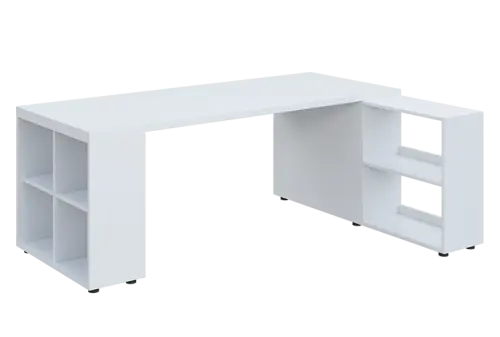 QRLT 8 - 203 stůl pracovní, pravý lamino - bílá/jarní zeleň