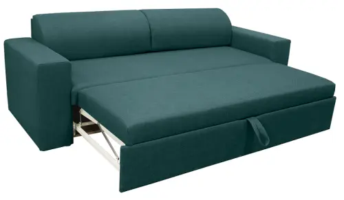 MALAGA rozložitelná pohovka, lamely HR, látka BORA B 57 -  látka tyrkysová