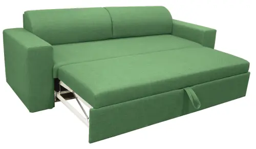 MALAGA rozložitelná pohovka, lamely HR, koženka HOLY Z 2 - koženka zelinkavá