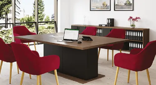 JDS 220 stůl jednací, obdélníková deska lamino - šedá