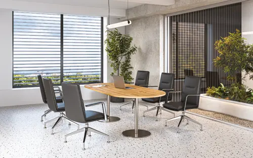 RUBEN - M křeslo otočné s područkami, ekokůže černá